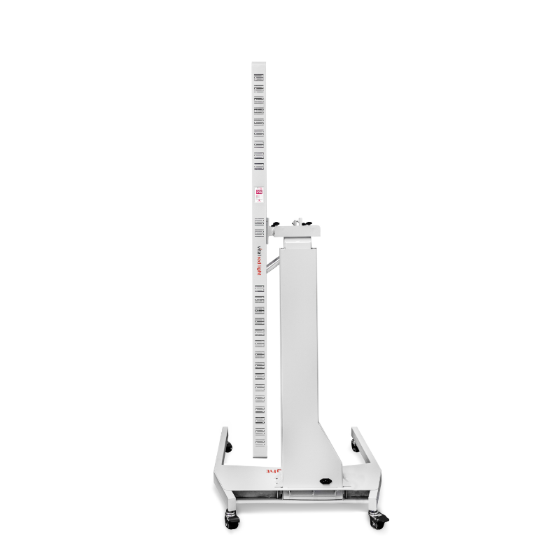 White standing scale on a white background