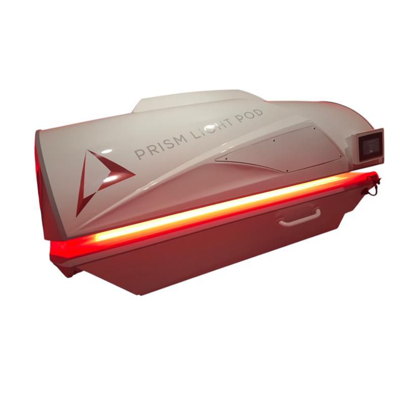 Prism Light Pod with red light strip on a white background