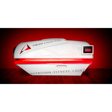 Prism Light Pod on a red background