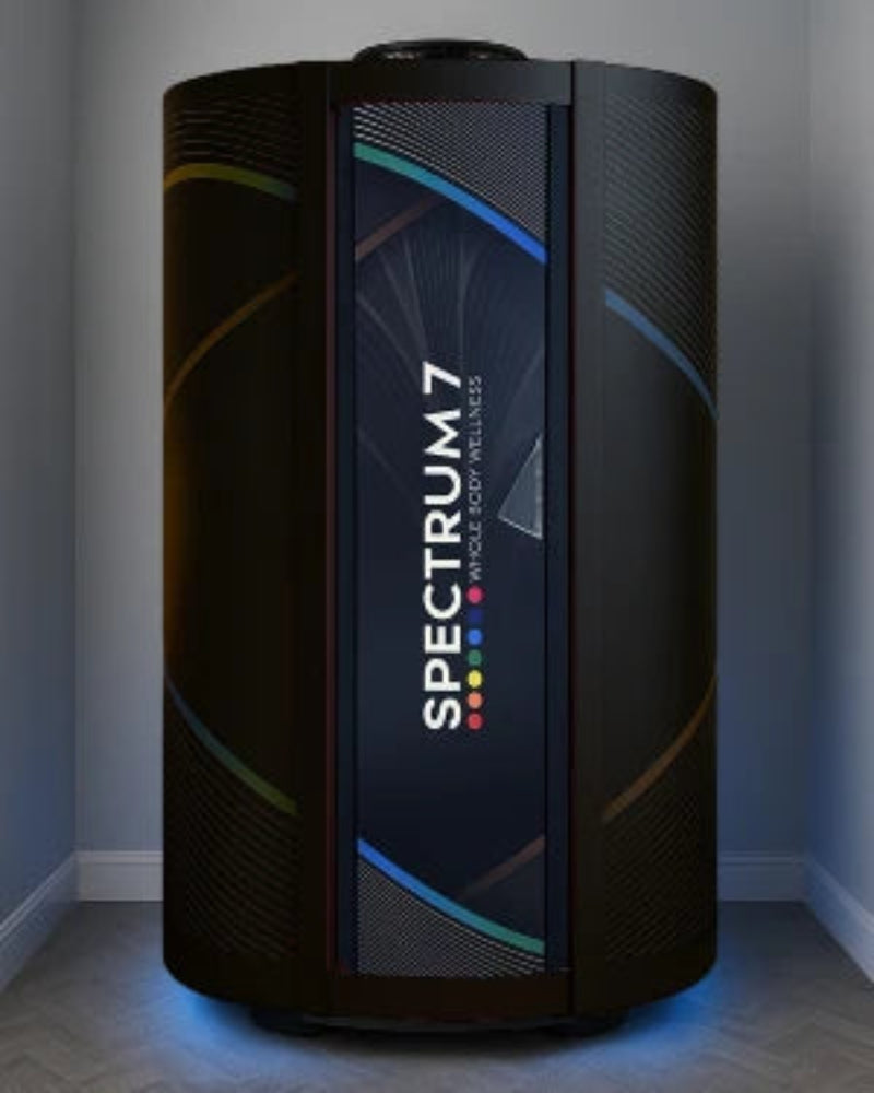 Spectrum 7 device in a room with a dark background