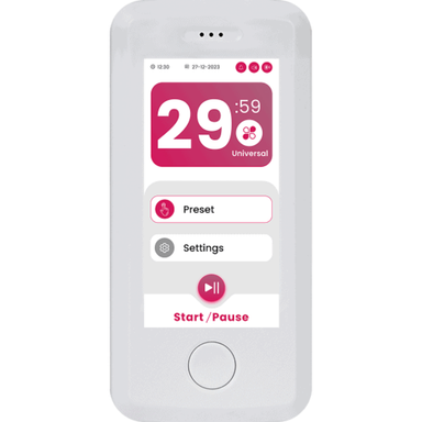 Digital timer app interface on a smartphone screen with a white background