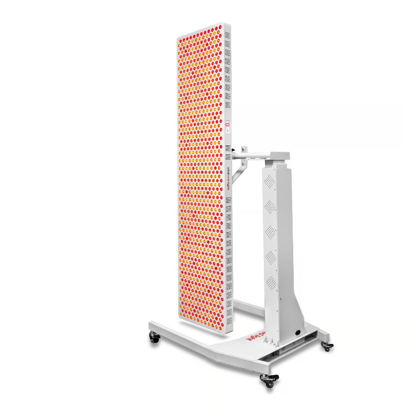 Colorful hexagonal patterned stand on a white background