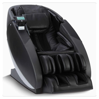 Black massage chair on a white background